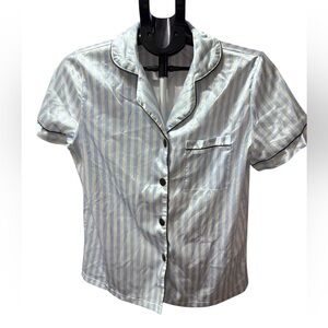 LYANER / stripe  Silk Satin Pajamas